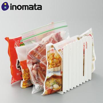 日本进口inomata整理隔板 冰箱冷藏食品保鲜袋 站立式分隔板