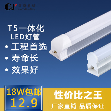 国亚 LED灯管T5/T8一体化 工程照明节能光管超亮LEDo450z6