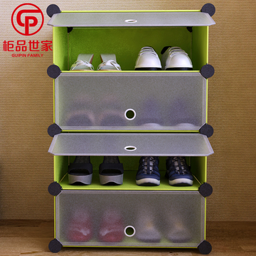 特价门开式收纳柜柜子组装组合树脂鞋柜多层防水防尘鞋架储物柜