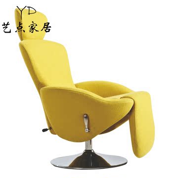 可调节沙发躺椅单人布艺沙发椅子简约现代休闲沙发椅多功能休闲椅